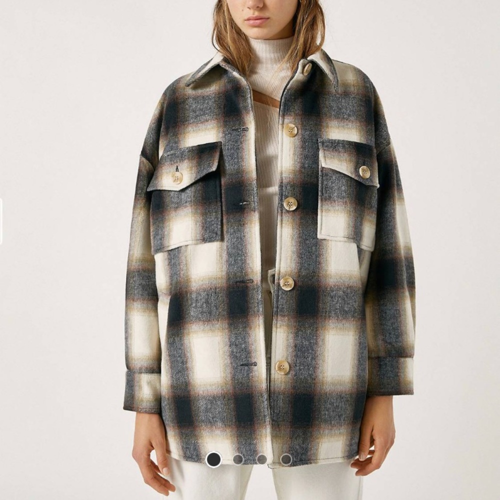 Pull & Bear Overshirt Shacket Plaid M